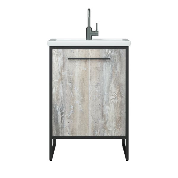 Тумба под раковину Corozo Айрон 70см антик/чёрный SD-00000343