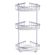 Полка угловая Azario ALTRE AZ-814-3 трехэтажная, матовый хром