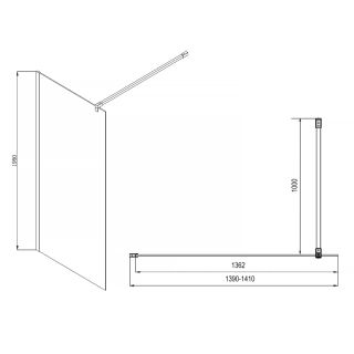 Душевая перегородка Azario CHICAGO Walk-in AZ-NAR6310 1400