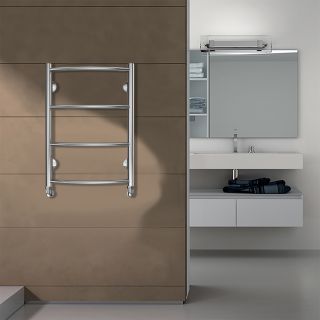 Полотенцесушитель водяной AZARIO VERONA AZ04146 400/600 4 секции, нижнее/диагональное подключение, 1/2, хром