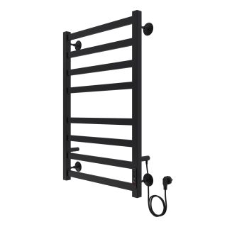 Полотенцесушитель электрический AZARIO PALERMO AZ83858B 500/800 квадрат, 8 секций, тен справа, черный