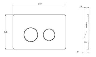 Кнопка смыва AZARIO KAPRIS AZ-8200-0087/AZ-P57-0190 двойная, круглая, цвет черный