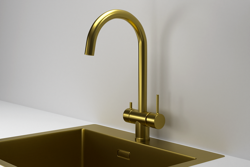 Смеситель для кухни Granula Kitchen Space 7104, ЗОЛОТО САТИН