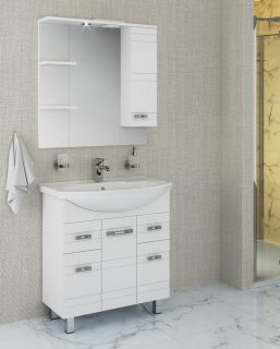 Зеркальный шкаф Runo правый Турин 85 (УТ000002105)