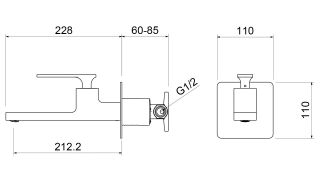 Смеситель встраиваемый для раковины Timo Torne 4372/17SM золото матовое