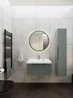 Зеркало La Fenice Terra FNC-02-TER-G-65 серое матовое 65 см