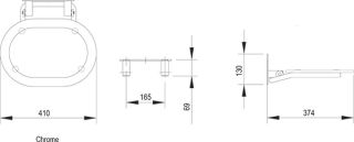 Сиденье для душа Ravak CHROME CLEAR/STAINLESS B8F0000029