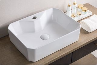 Раковина накладная BelBagno 49см белая BB1387