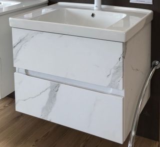 Подвесная тумба под раковину Art&Max Techno 70см монти мрамор AM-Techno-700-2C-SO-MR960