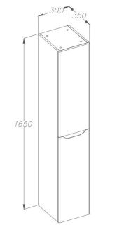 Пенал Opadiris Элеганс 00-00000462 30 белый правый