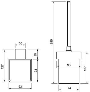 Bemeta Via 135013012 ершик настенный