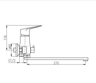 Смеситель для ванны Rav Slezak Victoria VI253.5 хром