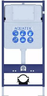 Комплект SET AQUATEK ЕВРОПА: рама Aquatek Standard INS-0000012 унитаз Европа AQ1901-00 с тонким сиденьем soft-close