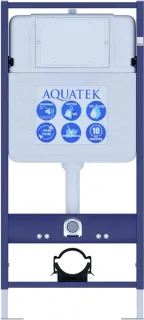 Комплект SET AQUATEK АЛЬТАИР cm-020 4в1 унитаз с инсталляцией кнопкой и сиденьем микролифт