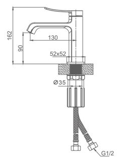 Смеситель для раковины Splenka S31.10 хром