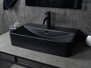 Раковина Gid Bm1344 53361 накладная черная матовая 61x35.5x14