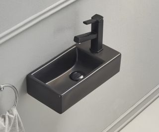 Раковина Gid Bm9270L 62201L подвесная черная матовая 40.5x20.5x10.5