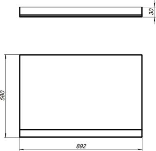Боковая панель для ванны Aquanet Palma 177496 R 90 см