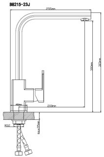 Смеситель для кухни BOOU B8215-23J хром