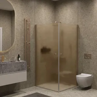 Душевой уголок на монопетле by Deonria U-80-79-6-BR/M-BR1 80x79см бронза/бронза матовая