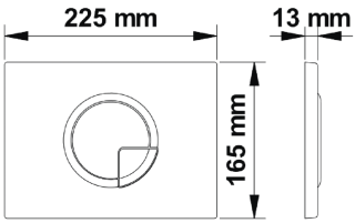 Кнопка смыва Berges Novum soft touch чёрный 040025