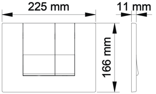 Кнопка для инсталляции BERGES NOVUM S2 матовый хром 040042