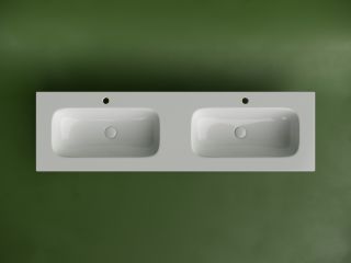 Раковина Ceramicanova Grace CN7023 с двумя чашами 160 см белый