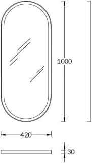 Зеркало с подсветкой Kerama Marazzi Cono CO.mi.PL.42\WHT 42 см белый матовый