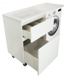 Напольная тумба с раковиной Эстет Dallas Luxe ФР-00009666 Л 105см два ящика белый