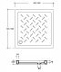 Квадратный керамический поддон RGW CR-099 900х900х100