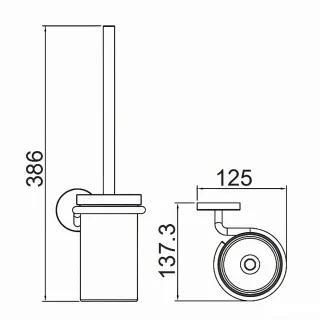 Ёршик для унитаза Gappo G30710-9 оружейная сталь