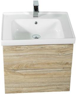 Подвесная тумба под раковину Art&Max Techno 60см дуб мелфорд AM-Techno-600-2C-SO-LW823