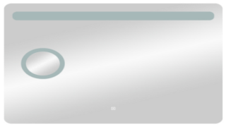 Зеркало с подсветкой Continent Fibra ЗЛП953 с увеличительной линзой 120см