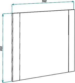 Зеркало Bellezza Лоренцо 100см белый 00000007025