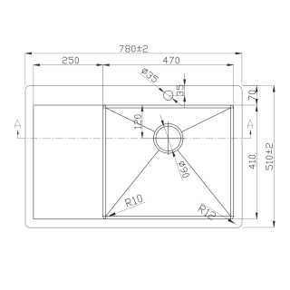 Мойка D7851H-R Melana ProfLine 3,0/220  правая сатин