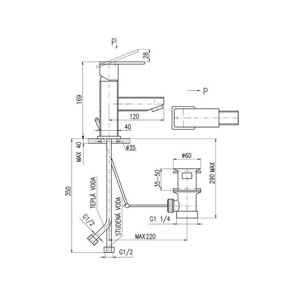 Смеситель для раковины Rav Slezak Royal ROYAL1027.5 хром