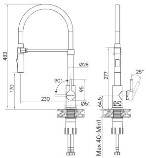 Смеситель для кухни Paulmark Halt Ha214021-401 антрацит