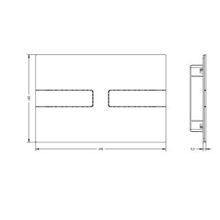 Клавиша смыва ArtCeram INOX 712.000.BS нержавеющая сталь
