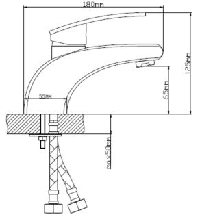 Смеситель для раковины BOOU B8213-1 хром