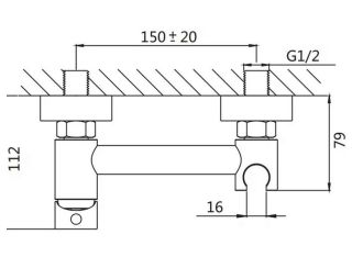 Гигиенический душ со смесителем Shevanik S107Q бронза