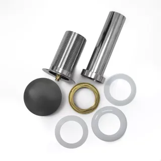 Донный клапан с керамическим верхом Comforty DK-01 MDH графит матовый