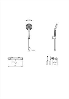 Смеситель для душа Wonzon & Woghand INN 1 WW-B3013-A-BG с термостатом брашированное золото