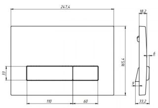Инсталляция для унитаза Berges АТОМ Line 410 кнопка матовый никель 040345