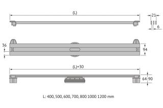 Душевой лоток Berges Super Slim 092155 100см золото