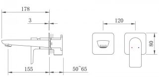 Встраиваемый смеситель для раковины Berges Ventas S 076007 хром