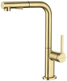 Смеситель для кухни Paulmark Neo Ne214419-SBG светлое брашированное золото