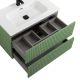 База под раковину Cezares подвесная с двумя выкатными ящиками, Фисташковый Софт, 800x457x500, DUET-N-800-2C-SO-PS-P