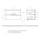 База под раковину Cezares подвесная с двумя выкатными ящиками, Sapfiro, 800x457x500, DUET-N-800-2C-SO-SPF-P