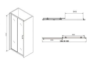 Душевая дверь ABBER Schwarzer Diamant 130см чёрный AG30130B