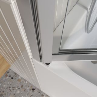 Душевая шторка на ванну BelBagno LUCE-VF-11-90/145-C-Cr хром